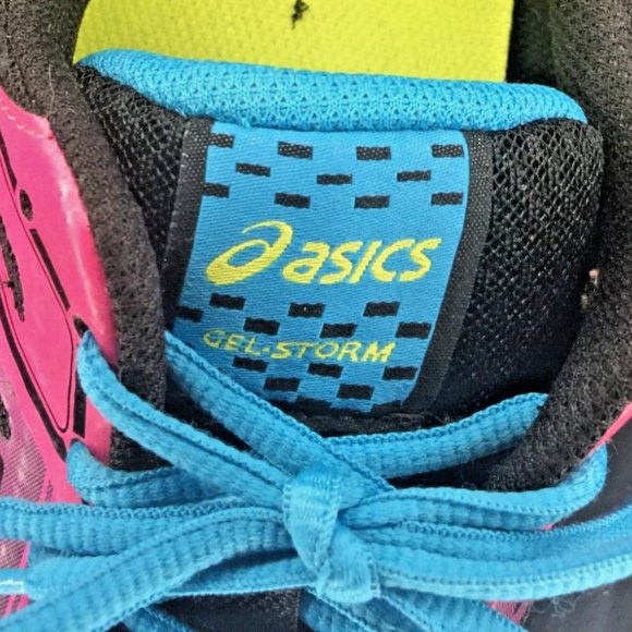 Asics Gel-Storm Womens Shoes Sneakers Black Pink Running Athletic Size 9.5 - Picture 5 of 9